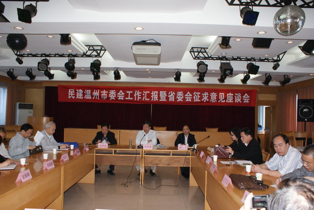 吳國華主委在溫州主持召開征求意見座談會
