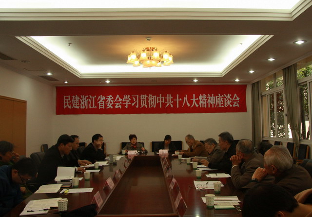 民建浙江省委會舉行學習貫徹中共十八大精神座談會